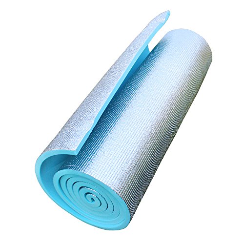 Preisvergleich Produktbild Yoga-Matte Outdoor Indoor faltbar, faltbar, wasserabweisend, feuchtigkeitsresistent, extra dickes Aluminium, für Camping Wandern Yoga, Picknick (Blau)