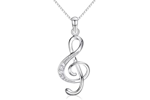 OUTLETISSIMO® Collana Ciondolo Chiave di Violino con Strass Anallergico ET62