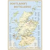 Whisky Distilleries Scotland - Tasting Map 24x34cm: The Scottish Whisky Landscape in Overview: The Whiskylandscape in Overvie