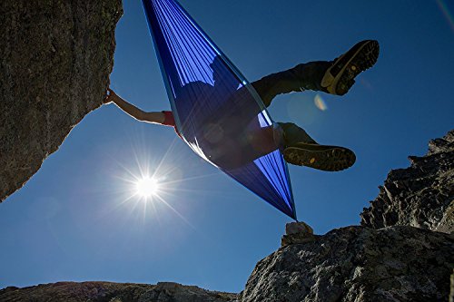 Dual Tragbarer Nylon Fallschirm Multifunktional Camping Schlafsack leicht Hängematte, Reisen, Strand, Innenhof. 142,2 x 271,8 cm Marksman Sackkarre/Handwagen Kapazität mit Deichsel und Seil - 6