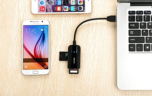 [USB3.0] Saicoo® USB 3.0 4 Slots 11 in 1 Digital Memory Card Reader / Writer, mit einem 13CM flexible USB-Cord-und Dual-SD-und Micro-SD-Steckplätze für SDXC, UHS-I SD, SDHC, SD, Micro SDXC, Micro SDHC, Micro SD, MMC - 5