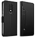 Produktbild GeeMai Oneplus 6 Hülle, Premium PU Leder Wallet Flip Cover Tasche Card Slots Hüllen mit Magnetverschluss Voll Schutzhülle Handyhülle für Oneplus 6 Smartphone, Schwarz