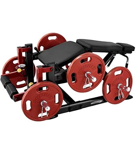 Atletica Multitrainer Fullbody 4-en-1 – Leg Curl, Abdos, Dos – Charge Max 350kg – Plate-loaded – Compatible Disques 50mm – Compact