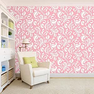 100yellow Pvc Vinyl Peel And Stick Self Adhesive Floral Print Wallpaper 10 66 X 12 Ft Amazon In Home Improvement