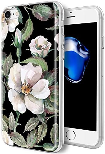 iPhone 7 case,iPhone 8 case KGD [Floral Pattern] Series [Flexible Soft TPU Rubber Silicone] Cover with [IMD Glossy Pattern] for iPhone 7/8 case-Epiphyllum
