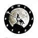 Produktbild Den Preis Kanonen – Wanduhr Wolf Wild Klare Mond Tiere Natur Deco Pendel aus Glas