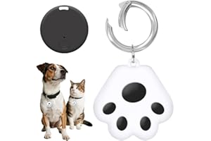GPS Tracker Hund Katze, 2025 Neu Mini Haustierortungsgerät Ohne ABO, Katzentracker Kompatibel Mit IOS Android Ortungsgerät für Haustiere Weltweite Standortverfolgung für Halsbänder (Schwarz)