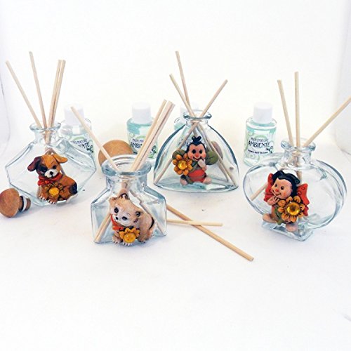 Bomboniere Profumatori in Vetro con Animali Assortiti in Resina