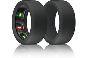 BandSmith Silicone Ring Cover Compatible with Oura Ring Protector, Elastic Case for Oura Ring Gen 4/3 Working Out - Patent Protected (Black+Black, M for 11/12/13)