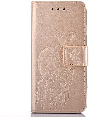 Alcatel One Touch Pop C9 Case , Alcatel One Touch Pop C9 Cover, Cozy Hut ® Premium PU Leather Case Cover with [Campanula Flower] [Magnetic Clip] [Card Slots] [Stand], Elegant Vintage Book Style Design Anti-Scratch Shock-Absorption Folding Folio Flip Wallet for Alcatel One Touch Pop C9 5,5 Inch - Golden bells