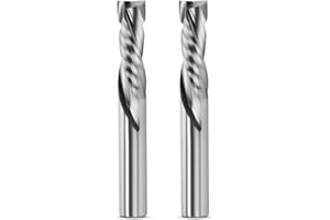Trvoxviq 2 Flutes Up & Down Cut Bit 8mm Shank Compression Bit Lunghezza di taglio 25mm Spirale CNC Router Bits End Mill Carburo di tungsteno Fresa Cutter Set 2 Pack
