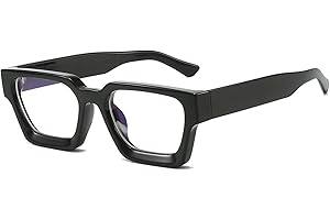 LJCZKA Lunette Anti Lumiere Bleue Carrée pour Femme Homme Monture Épaisse de Lunettes Cadre Anti-Fatigue pour Jeux, Texing et Lecture