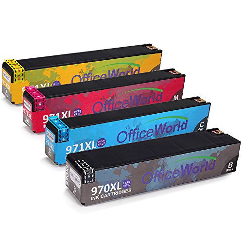 OfficeWorld Kompatible Patronen Ersatz für 970XL 971XL Druckerpatrone Hohe Kapazität mit Neuer Aktualisierter Chips für Officejet Pro X451dn X451dw X476dn X476dw X551dw X576dw - 8
