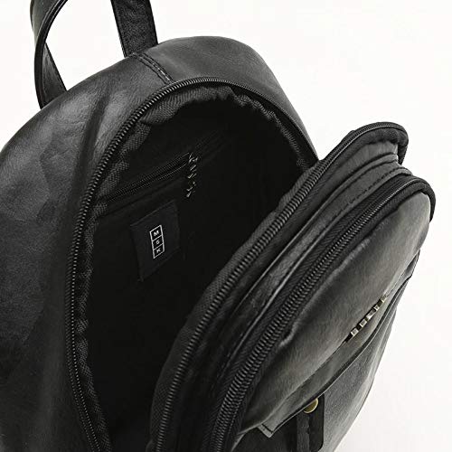 mochila polipiel negra mujer