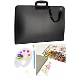 Artlantis Resim &Ccedil;antası 35x50 cm Resim Defteri Palet Fır&ccedil;a Seti 1 Paket Siyah Resim Proje &Ccedil;antası Fermuarlı Kulplu 37x54 cm