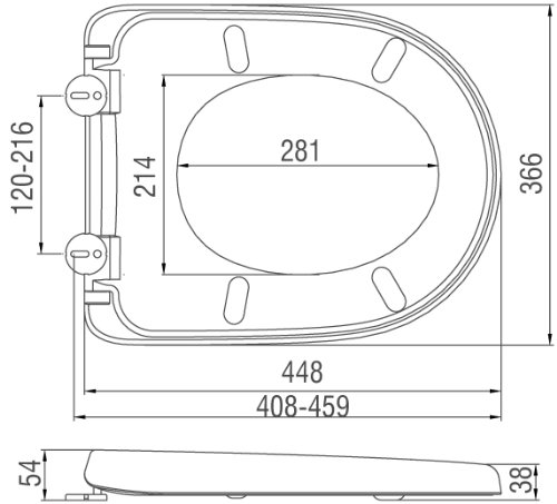WOLTU WS2545 WC Sitz mit Absenkautomatik, Fast Fix/Schnellbefestigung, Kunststoff, Softclose, Antibakterielle Beschichtung - 5