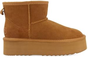 GIOSEPPO Botas AUSTRALIANAS Color Cuero con Plataforma para Mujer Bancroft