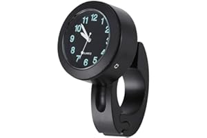 COJJ wasserdichte Universalmotorrad Lenkerhalter beobachten Motorrad Fahrrad Lenker Glow Uhr, Schwarz