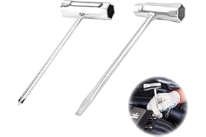 MIKIULY Llave de Bujía,Llave Combinada,Llave para Bujías con Destornillador,Flexible Llave de Bujias Magnéticas,Llave de Bujías Larga,Herramienta para Quitar Bujias,para Coches,Reparación de Automóviles,2 pcs