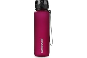 ‎UZSPACE UZSPACE Trinkflasche Kinder Auslaufsicher,Sport Kunststoff Trinkflasche 1l,800ml,500ml, Tritan & BPA-frei Sportflasche Kohlensäure Geeignet
