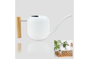 LPAMABA 1,2L Gießkanne Indoor Giesskanne Metall Edelstahl Gießkanne Klein Blumengießkanne für Zimmerpflanzen Sukkulenten Mini Gießkanne Weiß Gartengießkanne 40Oz