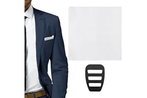 BOPRKTM Einstecktuch für Herren Einstecktuch Halter Set Herren Einstecktuch Halter Einstecktuch in Einfarbig Uni Weich Einstecktuch Weiß für Hochzeitsfeier Herren Einstecktuch Zubehör