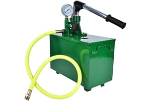 VIKYE Bomba de prueba de presión manual, probador de fugas en tuberías de 40 kg, bomba de prueba hidráulica 4MPA para prueba de presión de una variedad de recipientes a presión, tuberías