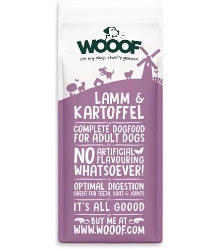 WOOOF Lamm & Reis Hundefutter, 18 Kg – Kaltgepresst, Getreidefrei, Hypoallergen