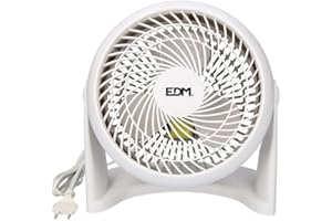 EDM 33953 Ventilador 2 En 1 para Suelo y Pared 50W, Blanco, 18 cm