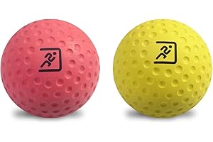 ResultSport Lacrosse Massage Ball for Back, Trigger Point Massage, Plantar Fasciitis Recovery, Stress Reflexology, Myofasical Ball and Physio Ball (Red/Yellow - 7cm - Firm/Hard)