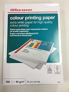 Office Depot Colour Printing Paper A4 500 sheets 90gsm: Amazon.co.uk: Office Products