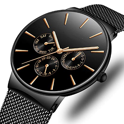 Preisvergleich Produktbild AWRYS Herrenuhren Wasserdichte Ultradünne Datum Uhr Männlichen Stahlband Lässig Quarzuhr Männer Sport Armbanduhr