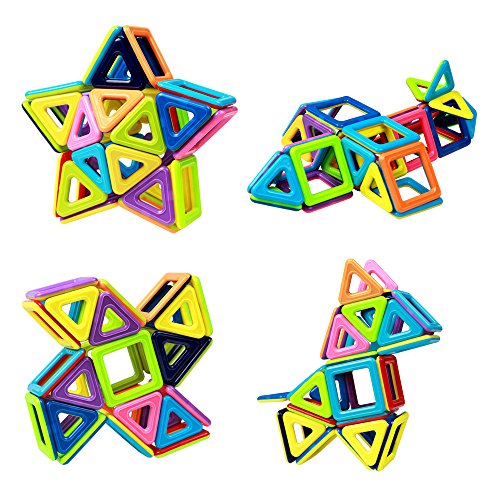 InnooTech 76tlg mini Magnetische Bausteine Konstruktionsbausteine Bauklötze Baukasten Konstruktion Blöcke Magnetspielzeug Lernspielzeug für Baby Kleinkind ab 3 Jahre - 7