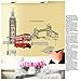 Anself Red London Double-decker Bus Wall Decal Wall Sticker Removable Sticker Creative Art Mural Decoration 60*90cm