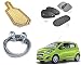 Auto Pearl Premium Quality Car Accessories Combo of Car Wooden Bead Seat Cover 1 pcs. & Full Steel Towing Tow Cable 2000kgs 6mm Heavy Duty 4Mtr. & Premium Quality Car Auto Window Side Chipkoo Sunshade Curtains Black Set of 5 Pcs. For Chevrolet Beat Type-2 RS.1347.00