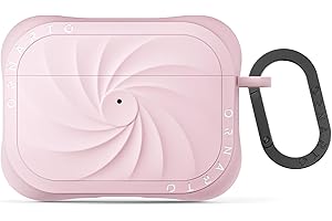 ORNARTO Vortuxe Case Compatible with AirPods Pro 3 (2025), Thick Silicone Protective Cover with Carabiner, Shockproof Design, Front LED Visible-Pink