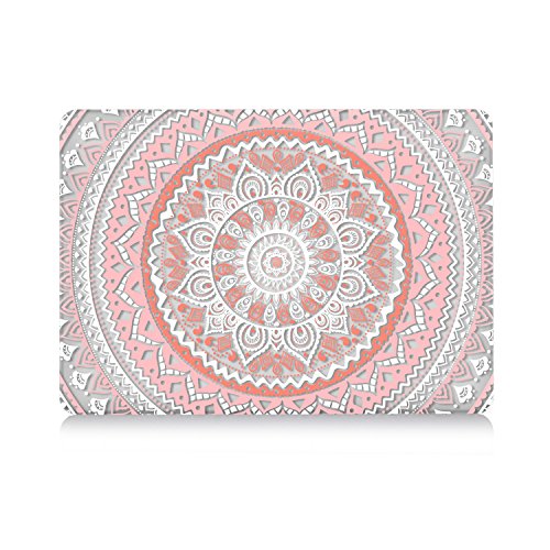 Case MacBook Pro 15 Retina Hülle Rosa ,iCasso Medallion Design Ultra Slim Dünn Kratzfeste matt rutschfest Hartschale Kunststoff Schutzhülle Snap case für MacBook Pro 15 Zoll Retina (Modell: A1398) - 3
