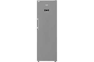 BEKO - B5RMLNE444HX - Frigorifero Monoporta, Total NO FROST, Classe E, Inox, Display Touch, 381 litri, AeroFlow, Harvest Fresh, Dimensioni: HxLxP: 186,5x60x71, porta bottiglie