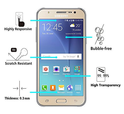  2 Pack  Samsung Galaxy J5 2015 Protector de Pantalla  iVoler  0 3mm Dureza 9H  Protector de Pantalla de Vidrio Templado Cristal Protector para Samsung Galaxy J5 2015 -Dureza de Grado 9H  Espesor 0 30 mm  2 5D Round Edge- Ultra-trasparente   Anti-golpe   Ajuste Perfecto   No hay Burbujas - Garant  a Incondicional de 18 Meses