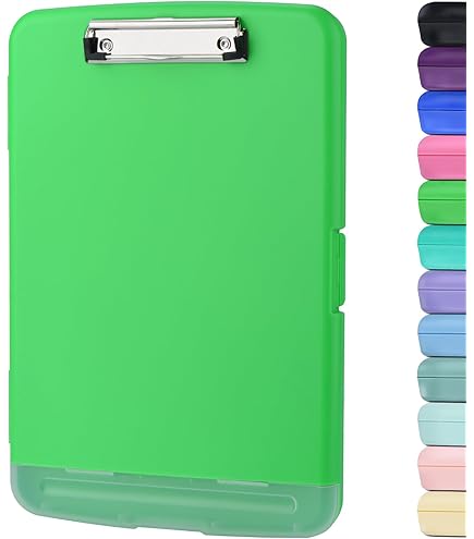 4 Pack Plastic Transparent Clipboard, A4 Plastic Transparent Clipboards, 4 Colors (315 * 225MM