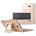 Produktbild iBetter Samsung Galaxy Tab A 10.1 Bluetooth Tastatur Hülle Keyboard Case [QWERTZ Tastatur]- tastatur Hülle Ultradünn leicht SmartShell Ständer Schutzhülle mit magnetisch abnehmbar drahtloser Bluetooth Tastatur für Samsung Galaxy Tab A 10.1 T580N/T585N 2016 Tablet(Gold)