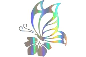 QCCIGE Adesivo Farfalla Adesivo Riflettente per Auto Adesivo Farfalla 3D Adesivo per Finestra dell'Auto Adesivo per Paraurti Adesivo Riflettente Adesivo per Auto Camion Decalcomanie a Colori (15 * 13cm)