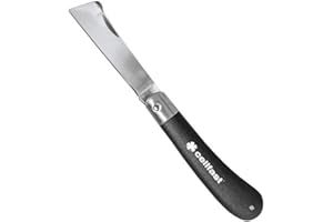 Cellfast 40-262 Cuchillo de Jardín para Injertar Plantas Flores Cuchillo para Ramas con Hoja de Acero 3Cr13 Mango Ergonómico