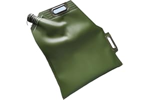 BUENATIENDA Bidon à essence super léger - 20 l - En plastique pliable - Avec bec verseur intégré - 20 litres - Pour eau, essence, diesel, huile - En TPU - Avec 2 poignées