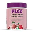 PLIX - THE PLANT FIX Collagen Supplement Powder to support Skin Elasticity,Firmness & Youthful Glow|100%Plant-based with Hyaluronic Acid & Vitamin C|For Women & Men|Rose Flavour,Pack of 1, 350 grams