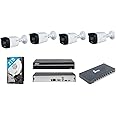 DAHUA 4MP IP Full-Colour with Audio(Built in Mice) Colour Vision in Night Camera Full Set with 4Nos Outdoor Bullete Camera,8 Channel NVR,8 Port POE Switch,2TB Hard Disk
