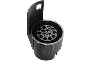 Feuunly Adattatore 7 a 13 Poli Rimorchio, 12V Convertitore Adattatore Spina Rimorchio, Presa Rimorchio 7 Poli a Spina Rimorchio 13 Poli, per ​Trattore Rimorchio RV Barca Caravan Camion