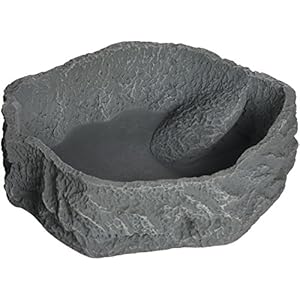 [Gesponsert]JBL ReptilBar 71074 Futter Trink und Badenapf für Terrarientiere, XL, grau