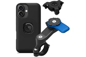 QUAD LOCK Soporte de Teléfono para Manillar de Moto con Amortiguador de Vibraciones y Funda mag para iPhone 16
