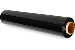 G4GADGET 400mm x 150m Premium Black Pallet Shrink Stretch Wrap: Ideal for Moving Home, Furniture, Luggage, and Parcel Packaging Cling Film